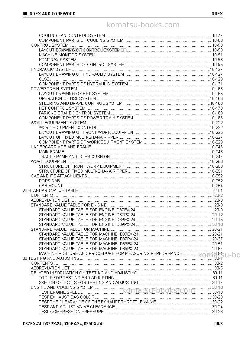Komatsu d37ex-24jpn Field assembly manual cover Page 5 Komatsu d37ex-24jpn Field assembly manual cover Page 5