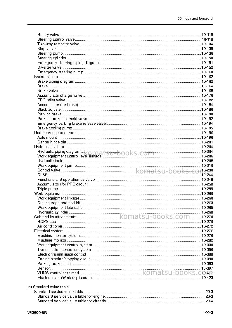 Komatsu wd600-6jpn-r Repair & maintenance cover Page 5