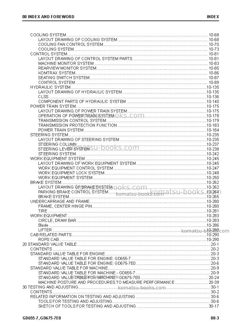 Komatsu gd655-7jpn Repair & maintenance cover Page 5 Komatsu gd655-7jpn Repair & maintenance cover Page 5