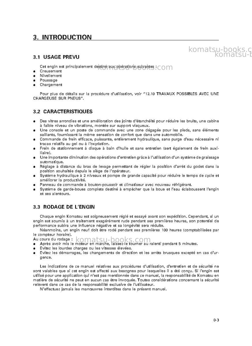 Komatsu wa320-3jpn Manuel d'utilisation couverture Page 5