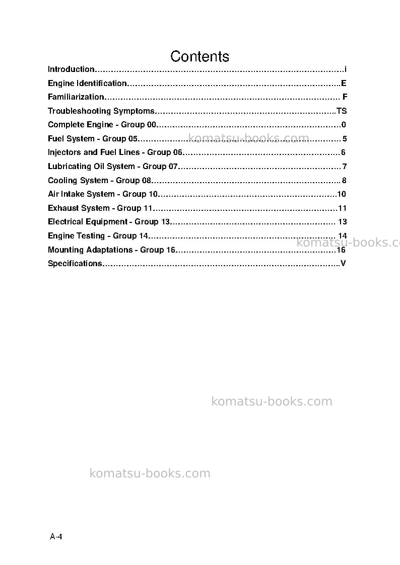 Komatsu 6d114 serieschn-for wa380-3 Repair & maintenance cover Page 5