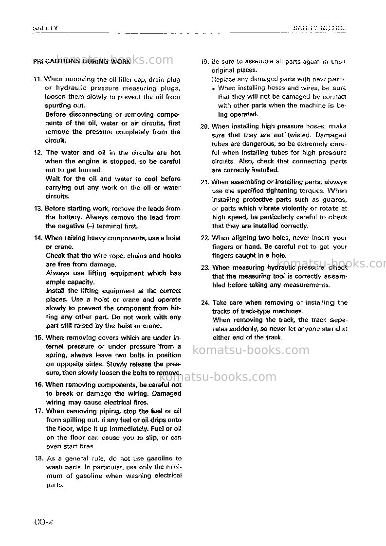 Komatsu wa380-3chn Repair & maintenance cover Page 5 Komatsu wa380-3chn Repair & maintenance cover Page 5