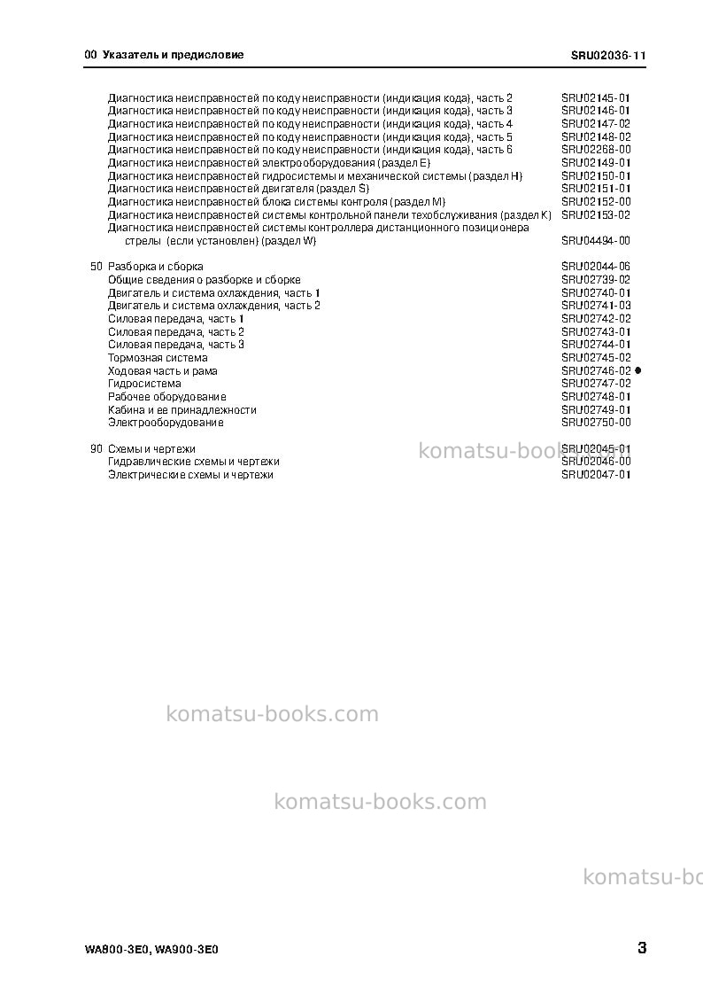 Komatsu wa800-3jpn-e0 Ремонт и обслуживание обложка Страница 5 Komatsu wa800-3jpn-e0 Ремонт и обслуживание обложка Страница 5