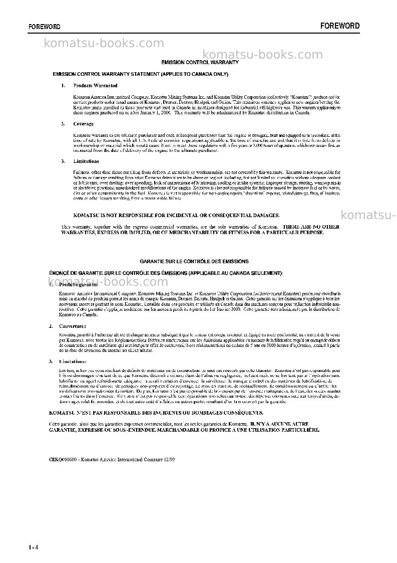 Komatsu d65wx-15jpn Operation manual cover Page 5 Komatsu d65wx-15jpn Operation manual cover Page 5