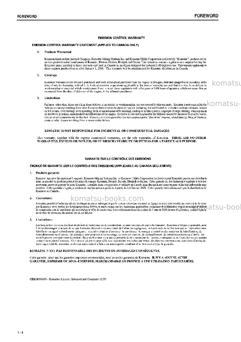 Komatsu d155ax-5jpn Operation manual cover Page 5 Komatsu d155ax-5jpn Operation manual cover Page 5