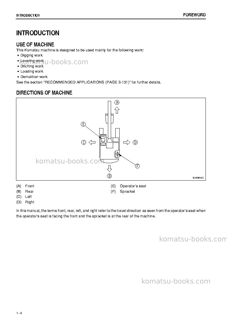 Komatsu pc600lc-8jpn Operation manual cover Page 5 Komatsu pc600lc-8jpn Operation manual cover Page 5