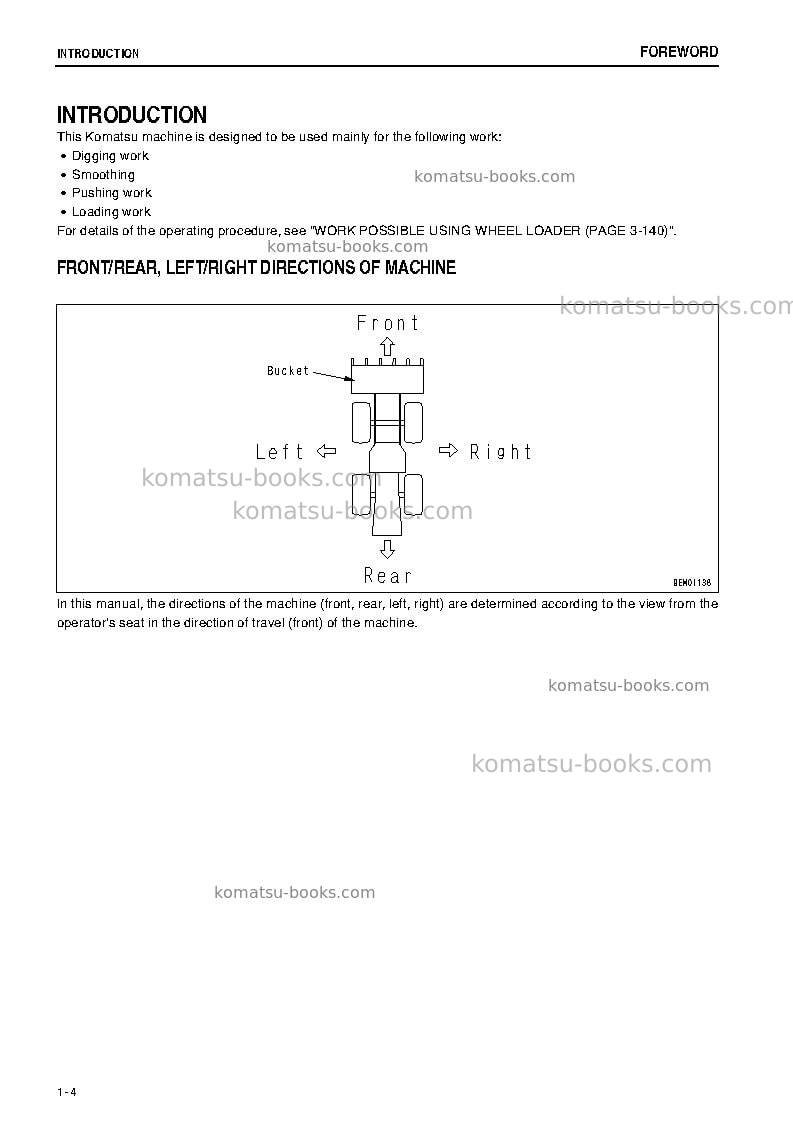 Komatsu wa500-6jpn Operation manual cover Page 5
