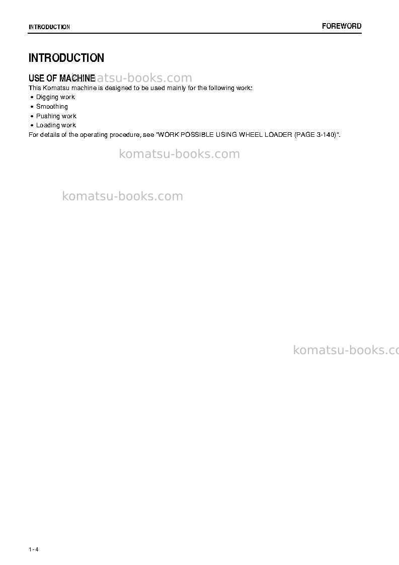 Komatsu wa430-6jpn-for n. america Operation manual cover Page 5
