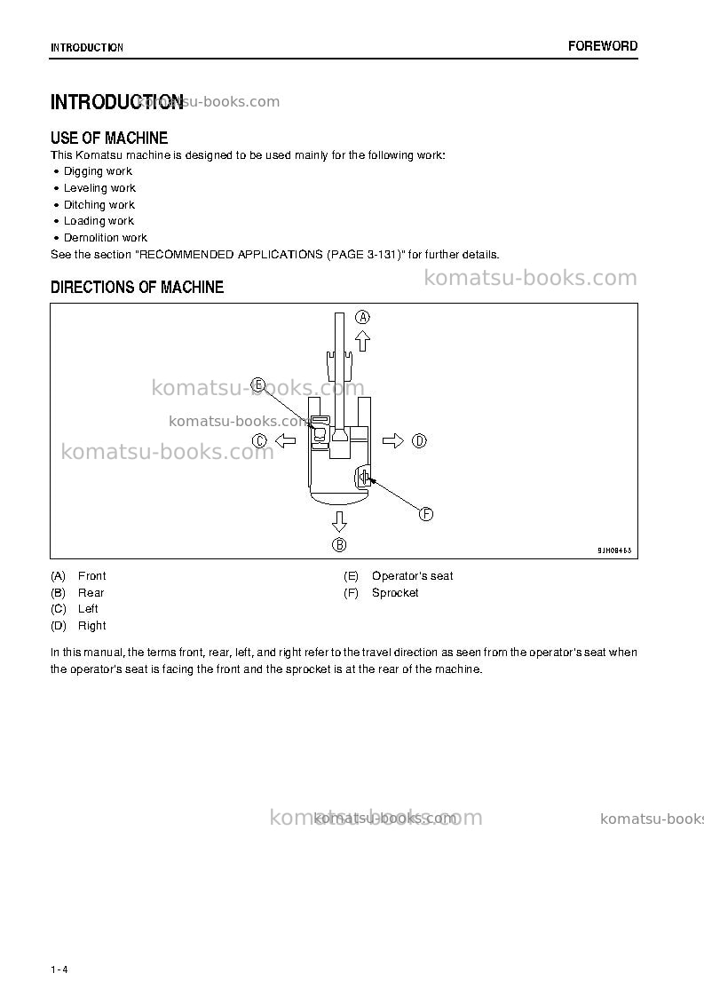 Komatsu pc800se-8jpn Operation manual cover Page 5 Komatsu pc800se-8jpn Operation manual cover Page 5