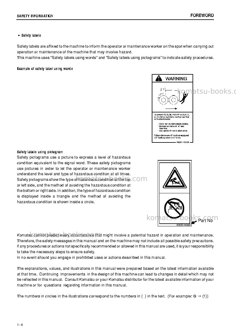 Komatsu gd555-3jpn-for n. america Operation manual cover Page 5 Komatsu gd555-3jpn-for n. america Operation manual cover Page 5