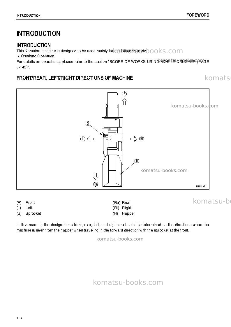 Komatsu br580jg-1jpn Operation manual cover Page 5