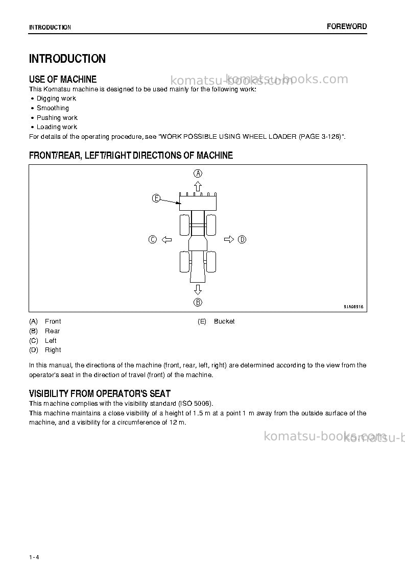 Komatsu wa320-6jpn Operation manual cover Page 5