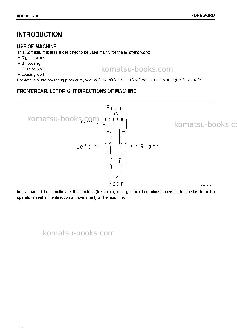 Komatsu wa600-6jpn Operation manual cover Page 5 Komatsu wa600-6jpn Operation manual cover Page 5