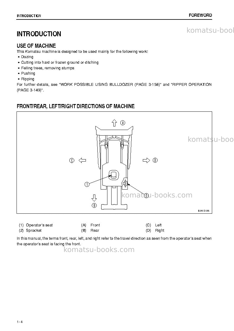 Komatsu d155ax-6jpn Operation manual cover Page 5