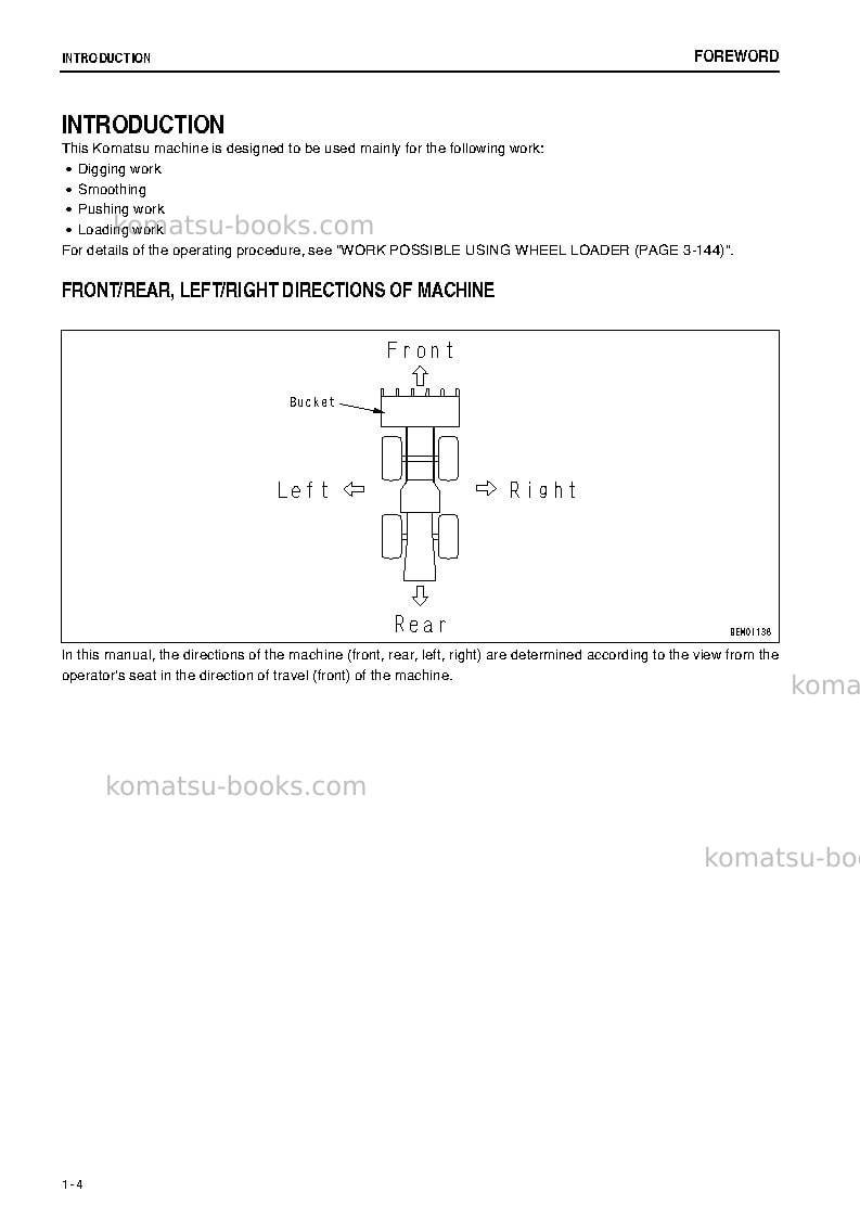 Komatsu wa500-6jpn Operation manual cover Page 5 Komatsu wa500-6jpn Operation manual cover Page 5