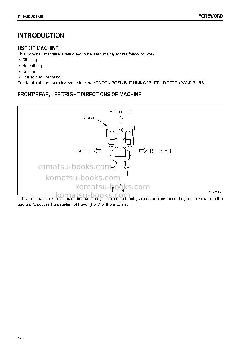 Komatsu wd600-6jpn Operation manual cover Page 5 Komatsu wd600-6jpn Operation manual cover Page 5