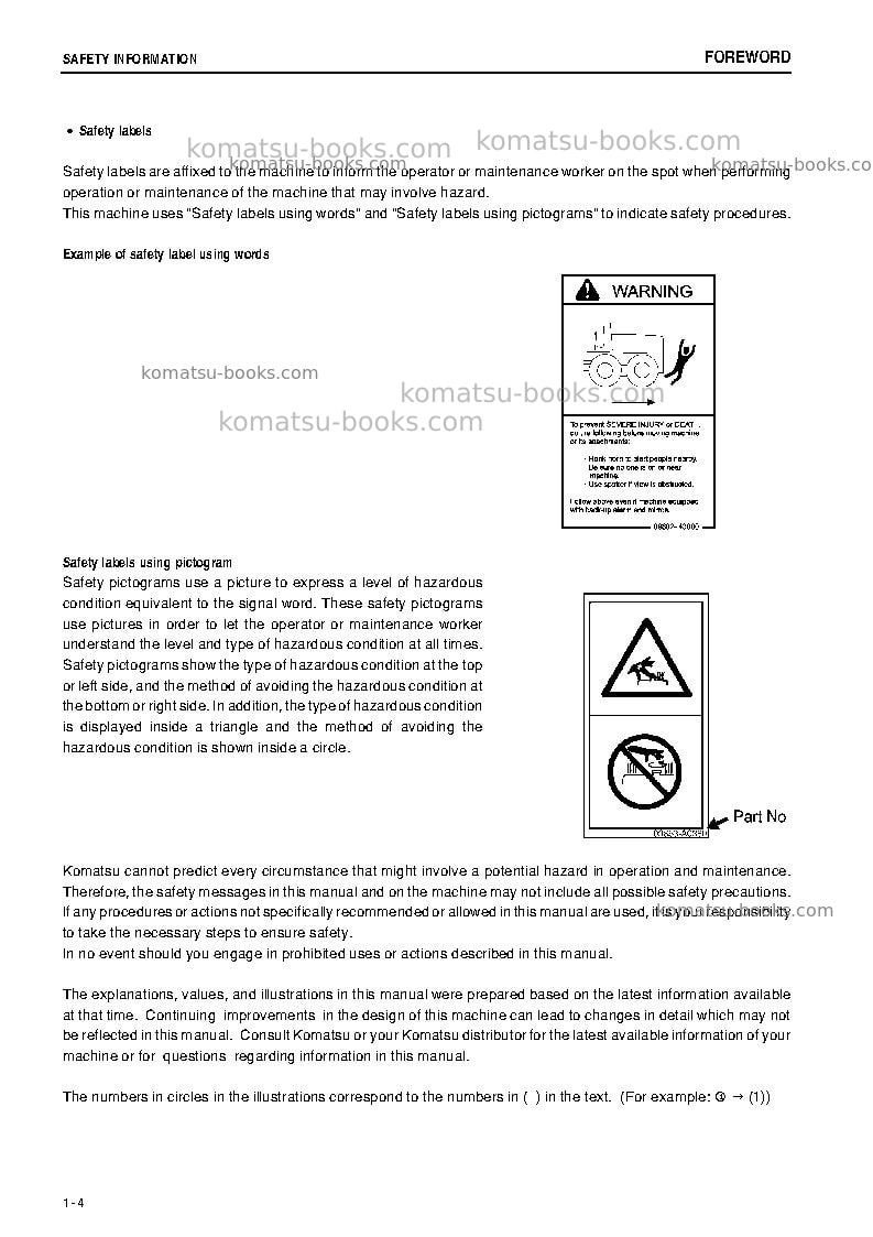 Komatsu gd825a-2jpn Operation manual cover Page 5