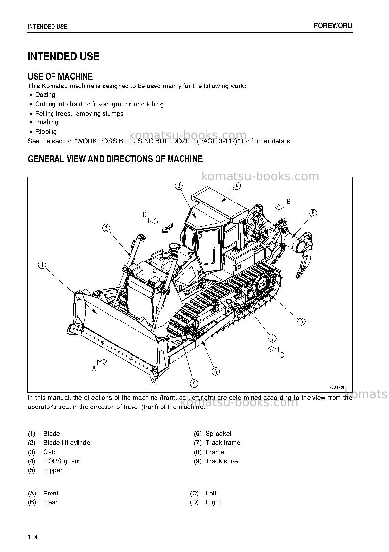 Komatsu d85ex-15jpn-e0 Operation manual cover Page 5 Komatsu d85ex-15jpn-e0 Operation manual cover Page 5
