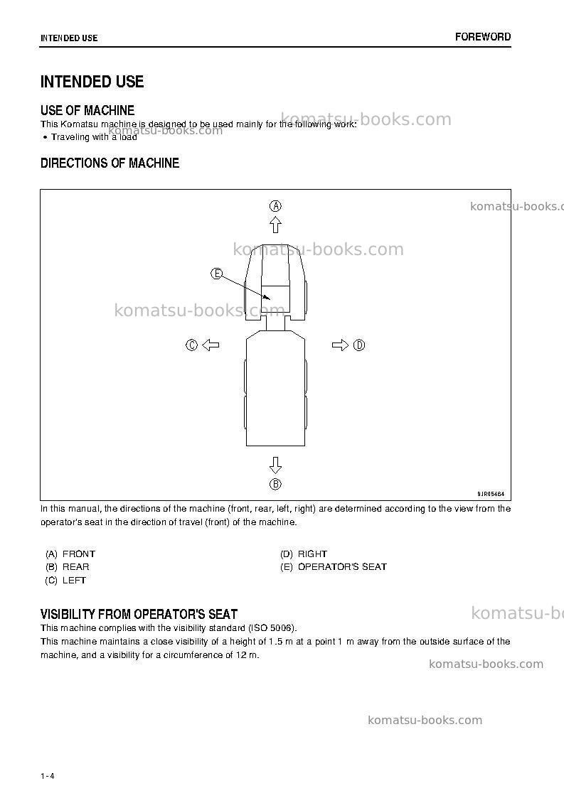 Komatsu hm300-2jpn Operation manual cover Page 5 Komatsu hm300-2jpn Operation manual cover Page 5