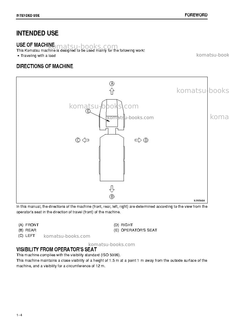 Komatsu hm400-2jpn Operation manual cover Page 5 Komatsu hm400-2jpn Operation manual cover Page 5