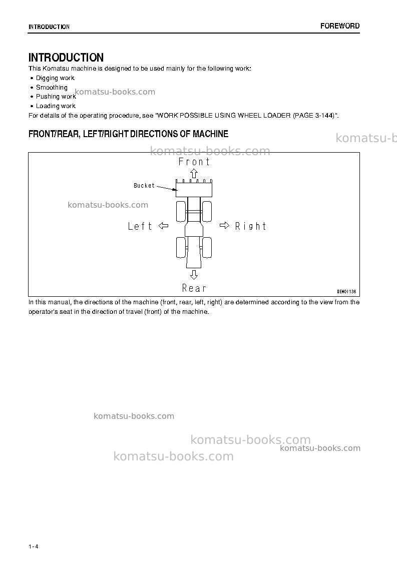 Komatsu wa500-6jpn Operation manual cover Page 5 Komatsu wa500-6jpn Operation manual cover Page 5