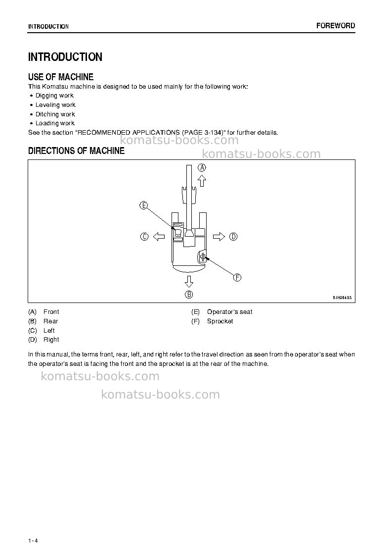 Komatsu pc1250-8jpn-r Operation manual cover Page 5 Komatsu pc1250-8jpn-r Operation manual cover Page 5