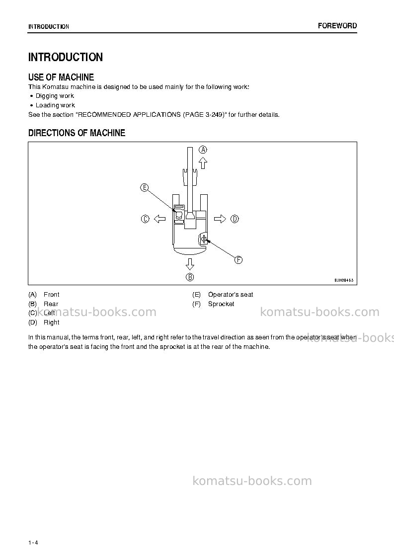 Komatsu pc2000-8jpn Operation manual cover Page 5 Komatsu pc2000-8jpn Operation manual cover Page 5