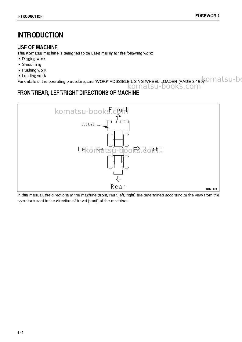Komatsu wa600-6jpn Operation manual cover Page 5
