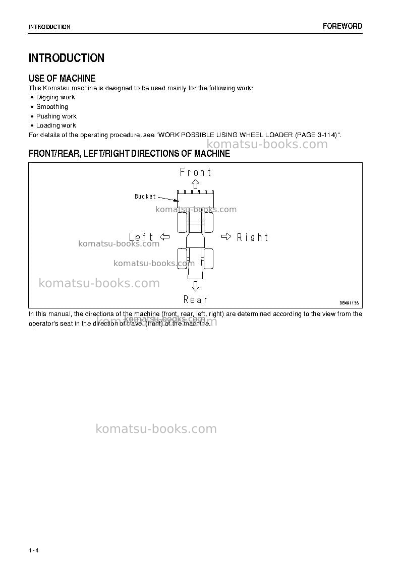 Komatsu wa900-3jpn-e0 Operation manual cover Page 5 Komatsu wa900-3jpn-e0 Operation manual cover Page 5