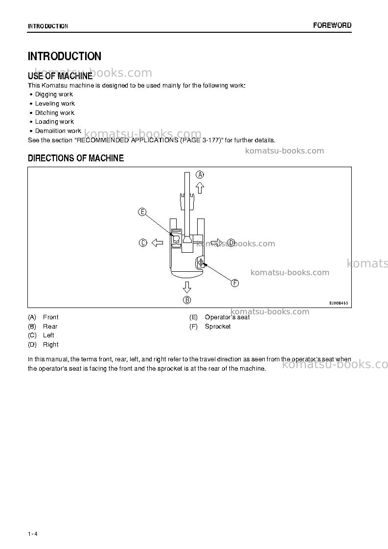 Komatsu pc800-8jpn-e0 Operation manual cover Page 5 Komatsu pc800-8jpn-e0 Operation manual cover Page 5