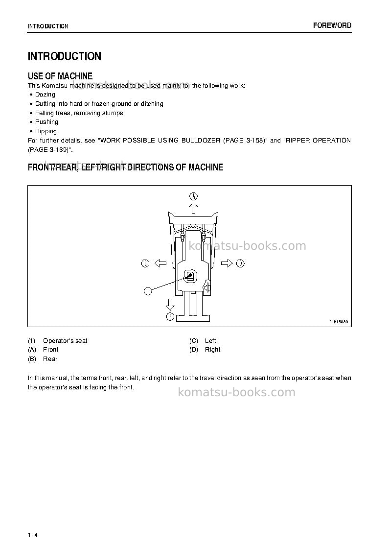 Komatsu d375a-6jpn-r Operation manual cover Page 5 Komatsu d375a-6jpn-r Operation manual cover Page 5
