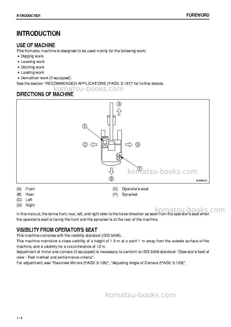Komatsu pc228uslc-8jpn Operation manual cover Page 5 Komatsu pc228uslc-8jpn Operation manual cover Page 5