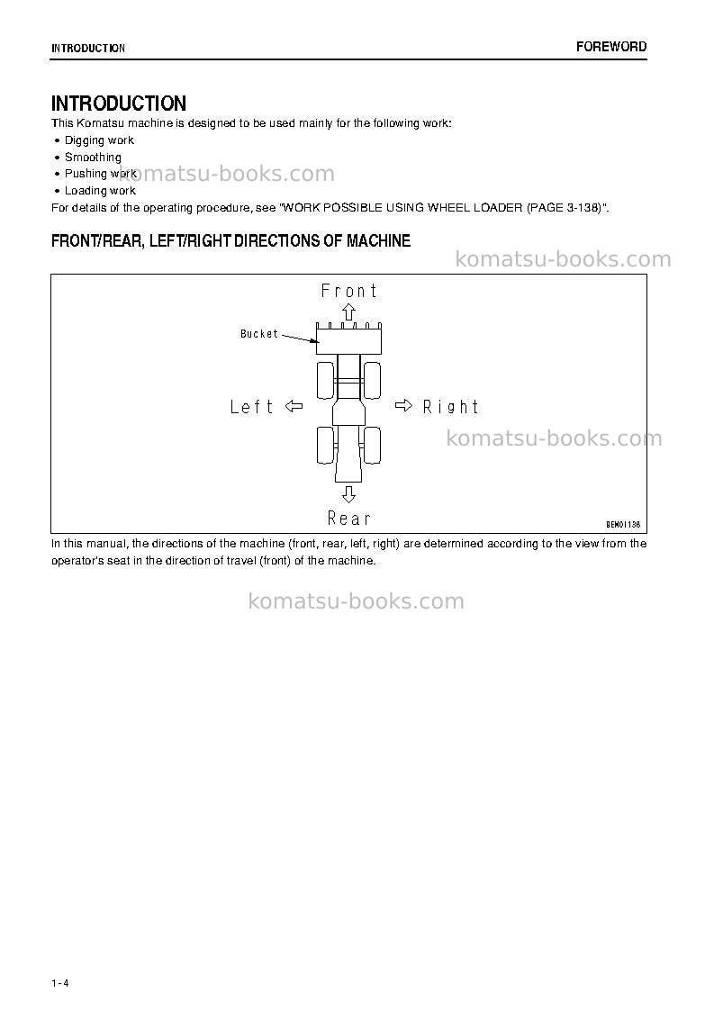 Komatsu wa500-6jpn-for n. america Operation manual cover Page 5 Komatsu wa500-6jpn-for n. america Operation manual cover Page 5