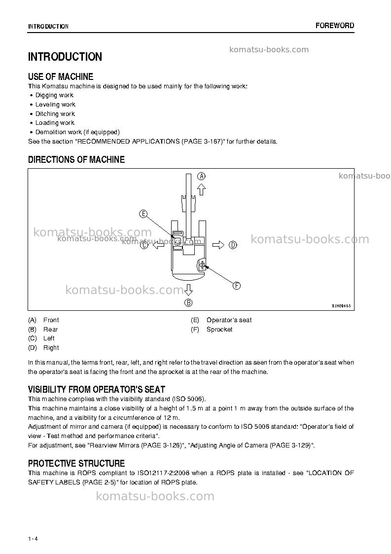 Komatsu pc228us-8jpn Operation manual cover Page 5 Komatsu pc228us-8jpn Operation manual cover Page 5