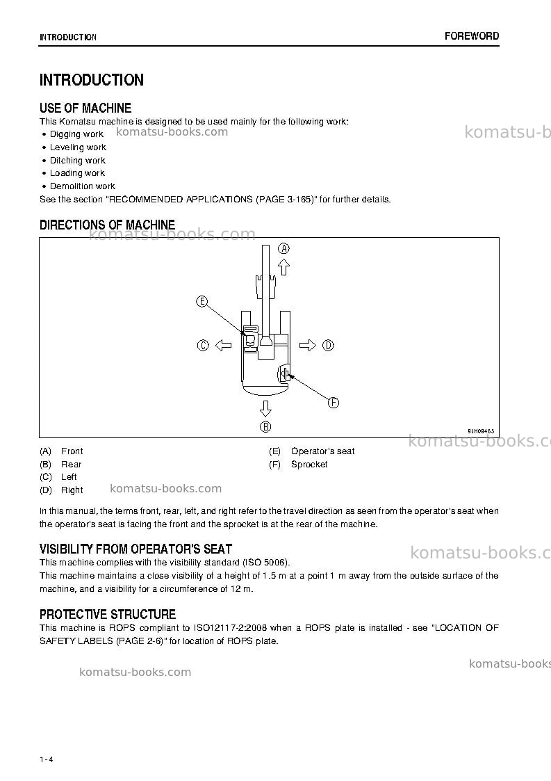 Komatsu pc88mr-8jpn Operation manual cover Page 5 Komatsu pc88mr-8jpn Operation manual cover Page 5