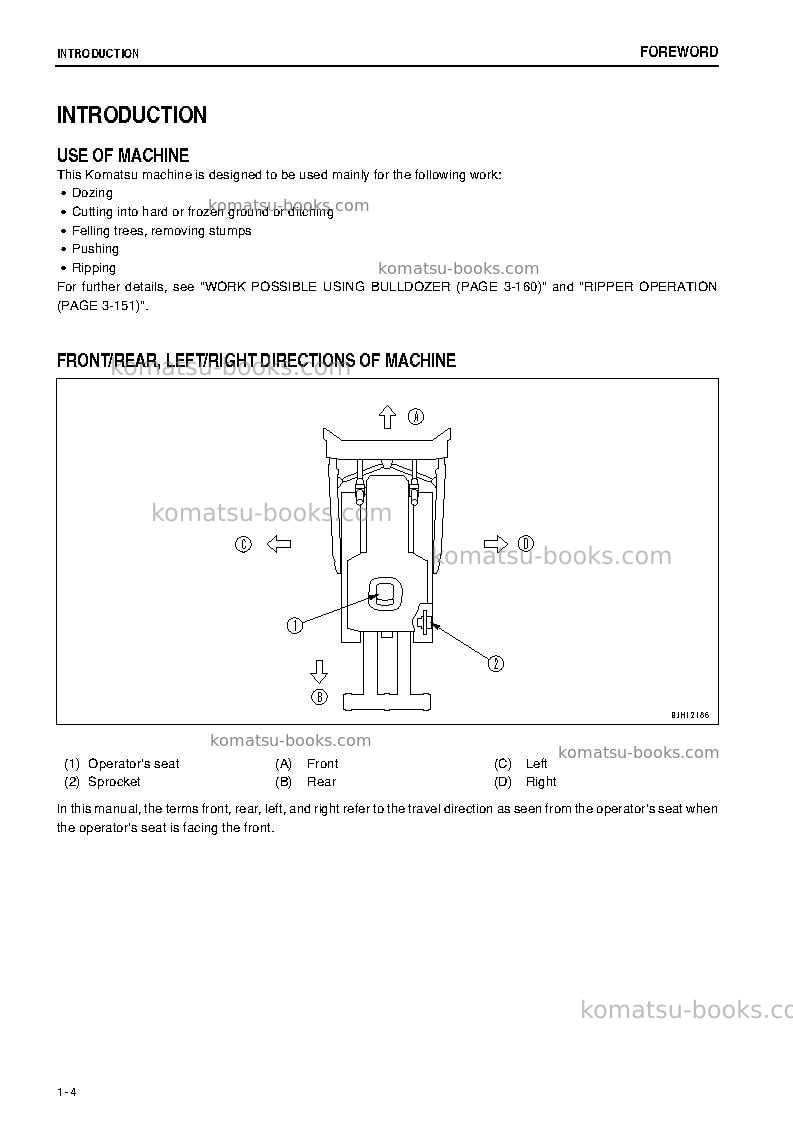 Komatsu d155ax-6jpn Operation manual cover Page 5 Komatsu d155ax-6jpn Operation manual cover Page 5