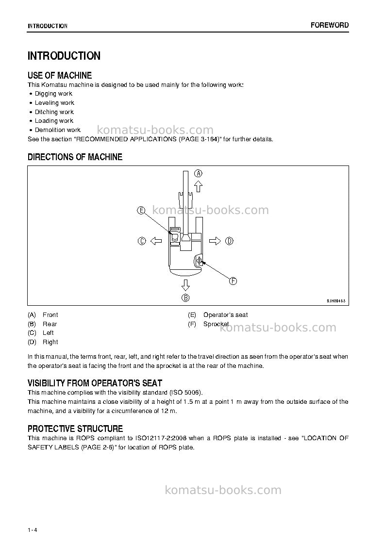 Komatsu pc130-8jpn Operation manual cover Page 5