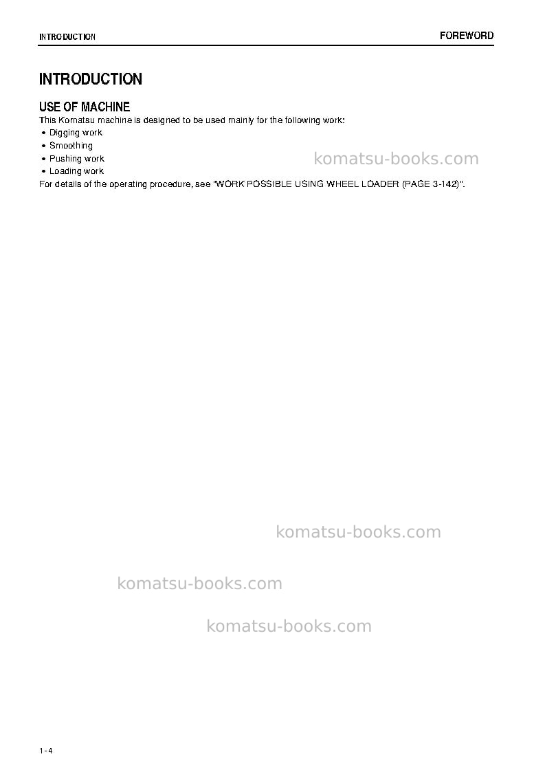 Komatsu wa430-6jpn-for n. america Operation manual cover Page 5