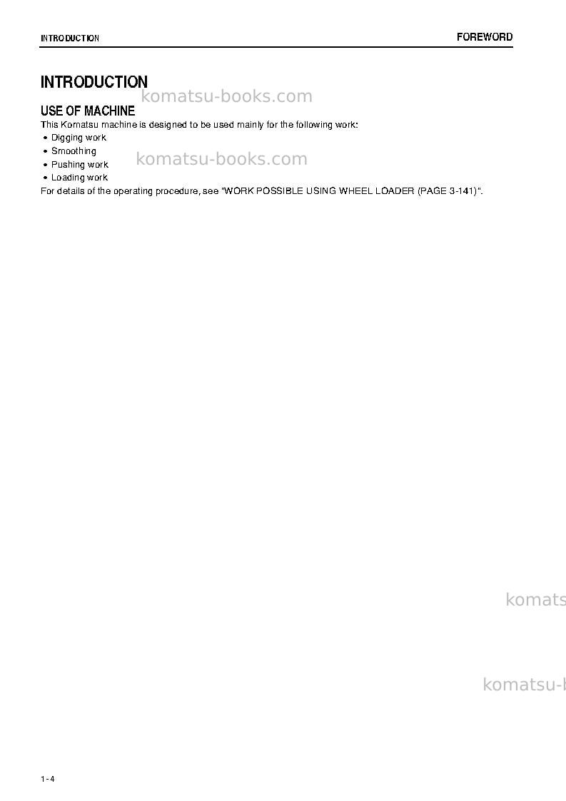 Komatsu wa380-6jpn-for n. america Operation manual cover Page 5