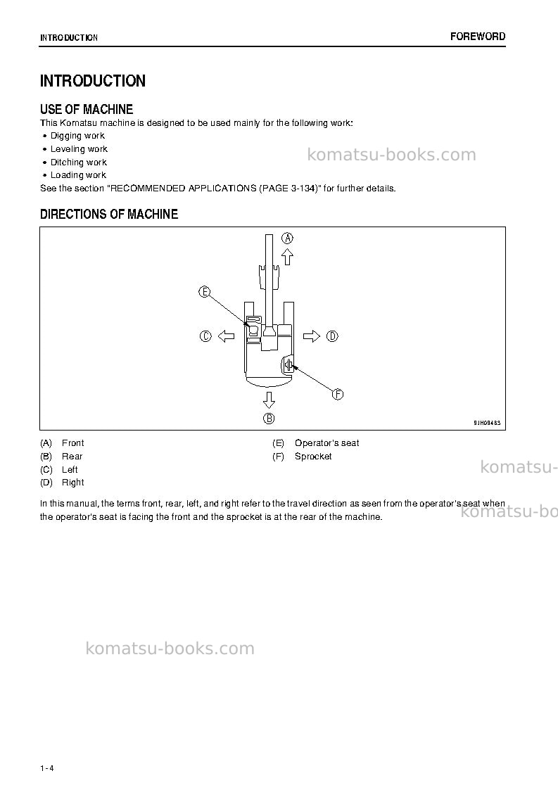 Komatsu pc1250-8jpn-r Operation manual cover Page 5
