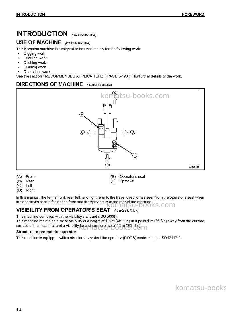 Komatsu pc240lc-10jpn Operation manual cover Page 5 Komatsu pc240lc-10jpn Operation manual cover Page 5