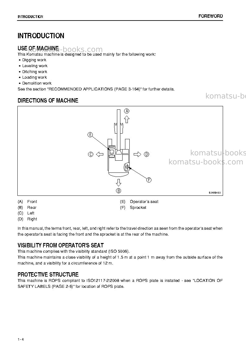 Komatsu pc130-8jpn Operation manual cover Page 5