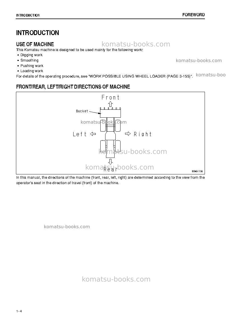 Komatsu wa1200-6jpn Operation manual cover Page 5 Komatsu wa1200-6jpn Operation manual cover Page 5