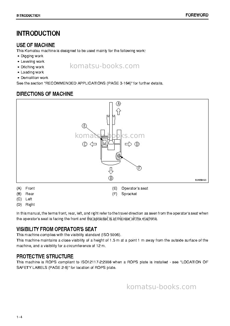 Komatsu pc130-8jpn Operation manual cover Page 5 Komatsu pc130-8jpn Operation manual cover Page 5