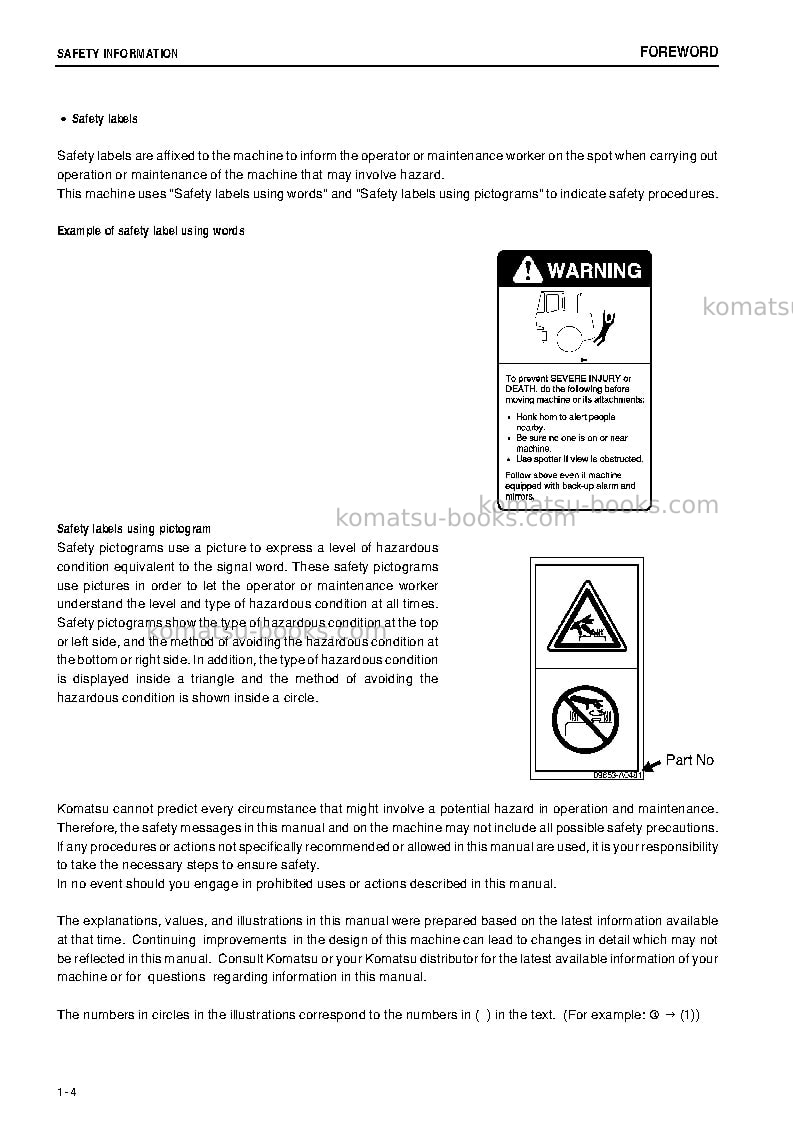 Komatsu wa150-5jpn-for cab Operation manual cover Page 5 Komatsu wa150-5jpn-for cab Operation manual cover Page 5