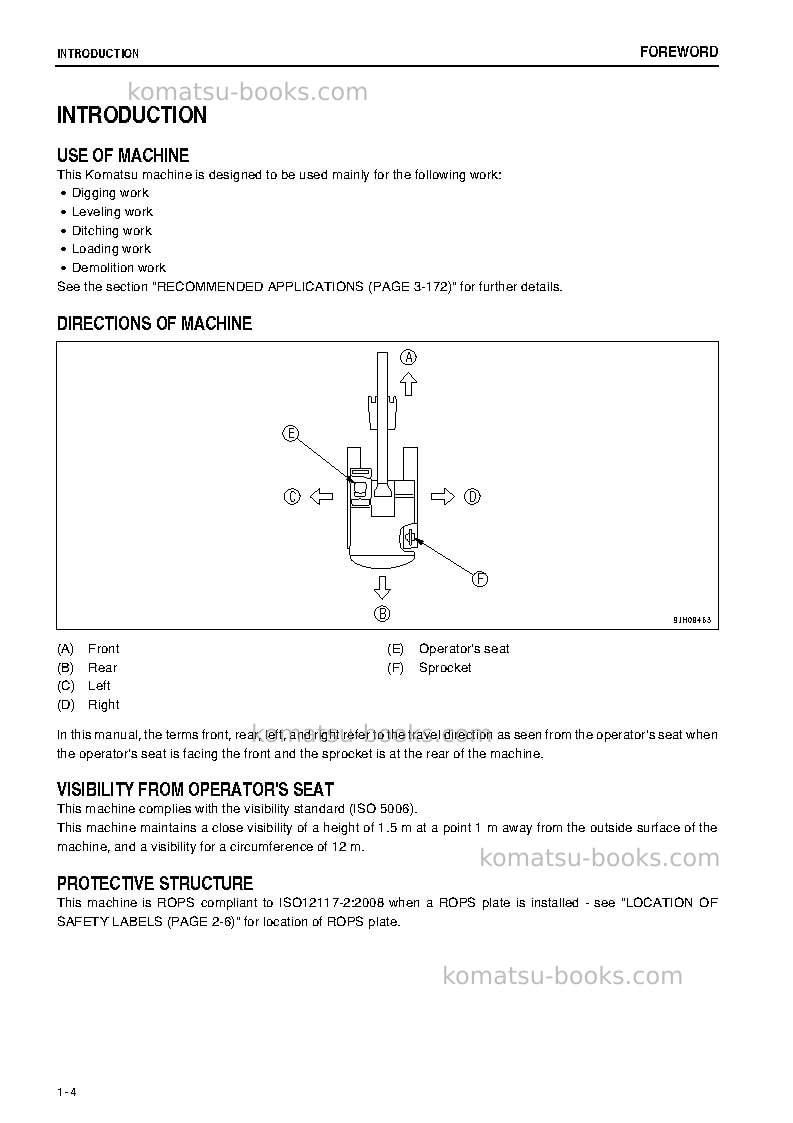 Komatsu pc138uslc-8jpn Operation manual cover Page 5 Komatsu pc138uslc-8jpn Operation manual cover Page 5