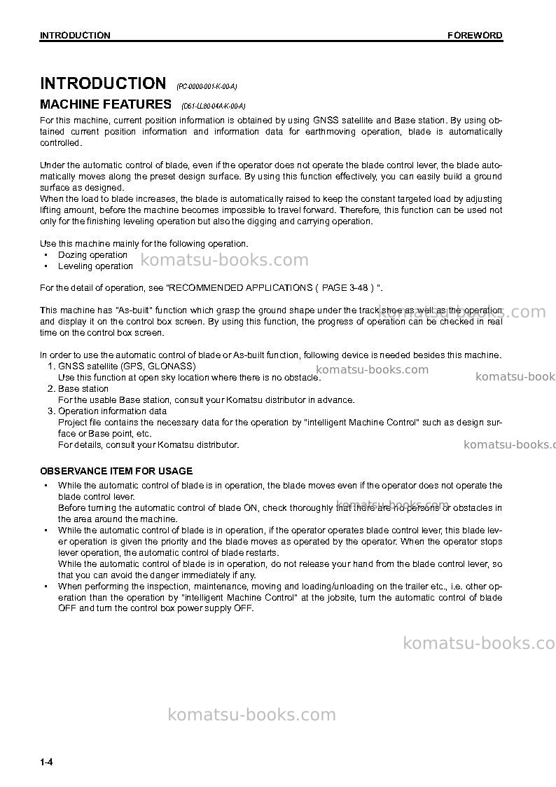 Komatsu d61exi-23jpn Operation manual cover Page 5 Komatsu d61exi-23jpn Operation manual cover Page 5
