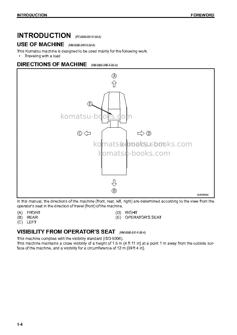 Komatsu hm300-3jpn Operation manual cover Page 5