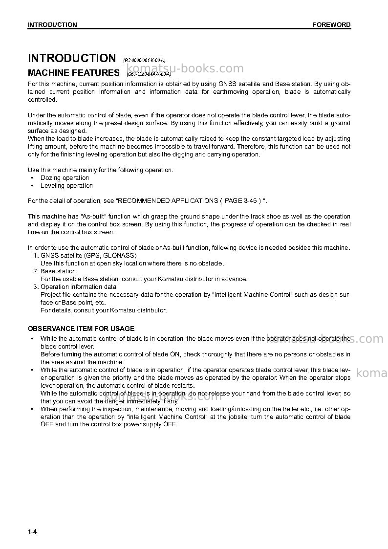 Komatsu d37pxi-23jpn Operation manual cover Page 5 Komatsu d37pxi-23jpn Operation manual cover Page 5