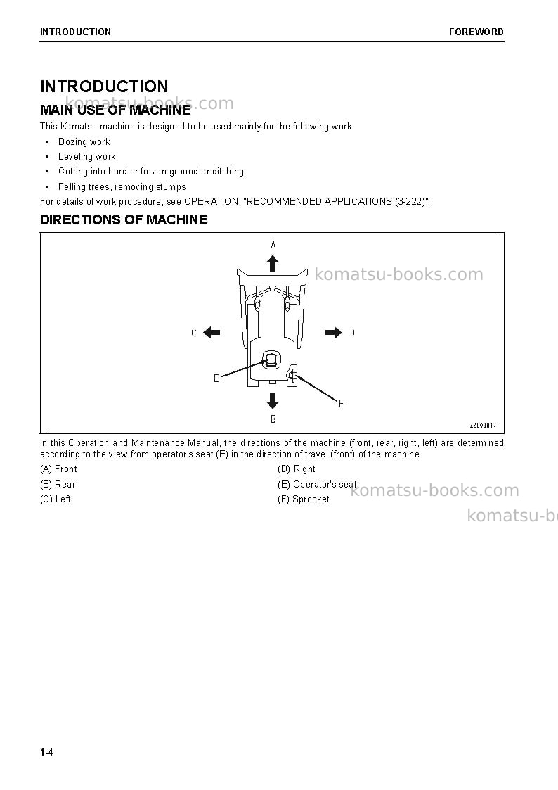 Komatsu d65wx-18jpn Operation manual cover Page 5 Komatsu d65wx-18jpn Operation manual cover Page 5